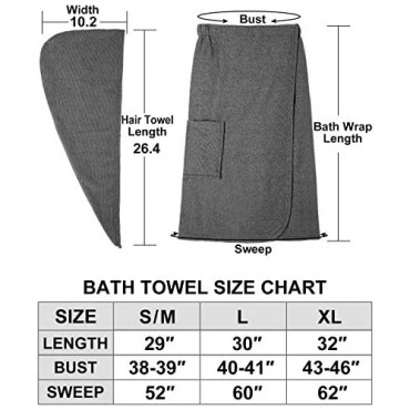 Kniffi Womens Wrap Towel Spa Wraps & Hair Towel Body Wrap Adjustable Closure Bathrobe