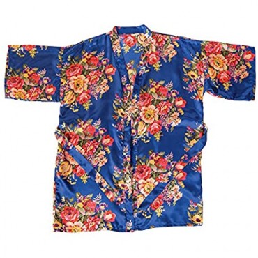 Navy Bright Floral Robe - Apparel Accessories - 1 Piece