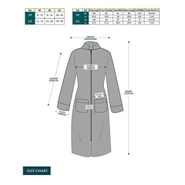 PAVILIA Womens Fleece Housecoat Zipper Robe Plush Warm Zip Up Front Lounger