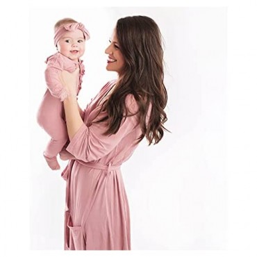 Posh Peanut Mommy Robe for Maternity Labor Delivery Soft Nursing Lounge Wear Viscose from Bamboo