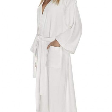 Womens Terry Cloth Bathrobe by Boca Terry Cotton Spa Robes Plush White Hotel Bath Robe M/L & 2X