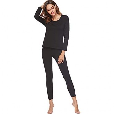 EFINNY Thermal Underwear for Women Lady Long Johns Set Top and Bottom Ultra Soft Smooth Pjs