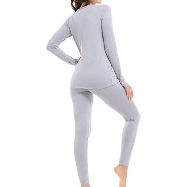 NUONITA Women’s Thermal Underwear Long Johns Set Fleece Lined Base Ultra Soft Pajama
