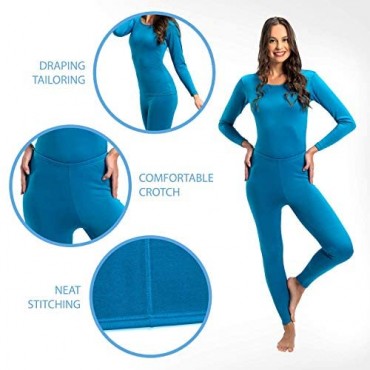 Rocky Thermal Underwear for Women Lightweight Cotton Knit Thermals Women's Base Layer Long John Set