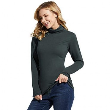 BALEAF Women's Turtleneck Thermal Shirts Underwear Slim Fit Long Sleeve Stretchy Tops Winter Base Layer