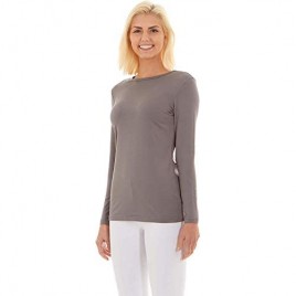 Bodtek Women’s Thermal Underwear Shirt Premium Fleece Lined Long Sleeve Baselayer Top