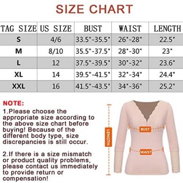 Joyshaper Thermal Shirts for Women Ultra Soft Long Sleeve Underwear Top Fleeced Lined Base Layer