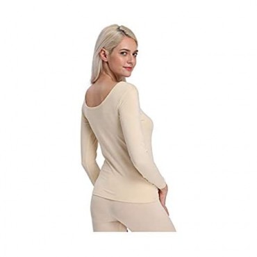 Liang Rou Scoop Neck Modal & Cotton Thermal Underwear Shirt for Women