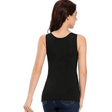 MS.ING Womens V-Neck Fleece Lined Tank Top Thermal Underwear Camisole Basic Cami for Winter