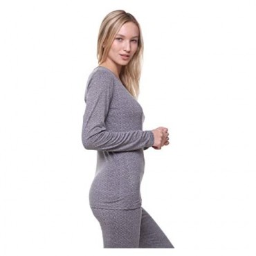 Women Thermal Underwear Top by Outland; Base Layer; Soft Lightweight Warm Fleece