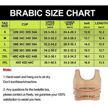 BRABIC Women’s Front Closure Bra Post-Surgery Posture Corrector Shaper Tops with Breast Support Band
