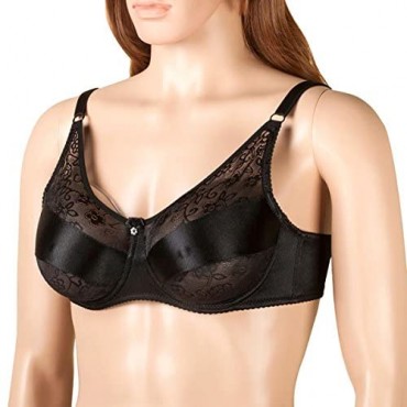 Mayuber Pocket Bra to Hold Fake Boobs Silicone Breast Forms for Crossdressers Mastectomy Black Bra