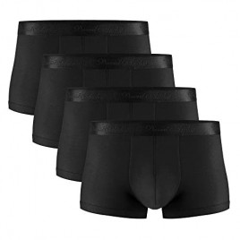 DAVID ARCHY Men's Underwear Ultra Soft Micro Modal Trunks Boxer Briefs with Fly Boxer Shorts