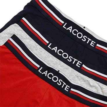 Lacoste Men's Iconic Lifestyle 3 Pack Cotton Stretch Trunks