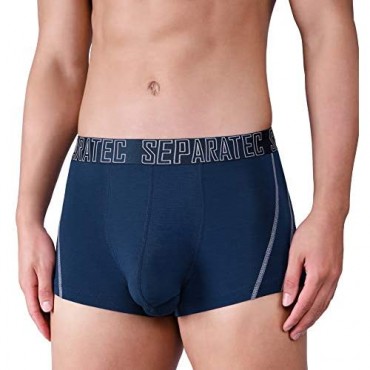 Separatec Men's Underwear 3 Pack Soft and Breathable Bamboo Rayon Separated Pouch Trunks