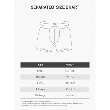 Separatec Men's Underwear 3 Pack Soft and Breathable Bamboo Rayon Separated Pouch Trunks