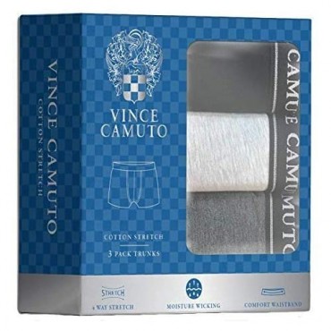 Vince Camuto Men's 3-Pack Cotton Stretch Trunks