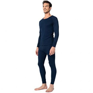 Andrew Scott Mens 2 Piece & 6 Piece Base Layer Long Sleeve + Long Pant Thermal Underwear Set (1 & 3 Pack Mix Match Options)