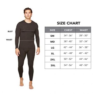 Colossum Outdoors Men’s Multi Level Base Layer Cold Weather Thermal Bottoms (XXX-Large Level 4- Heavy Weight) Black