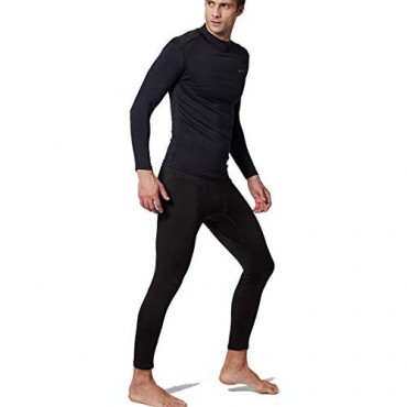 EXIO Mens Thermal Winter-Gear Compression Top Long-Sleeve Midweight Baselayer Underwear Shirt/Bottom