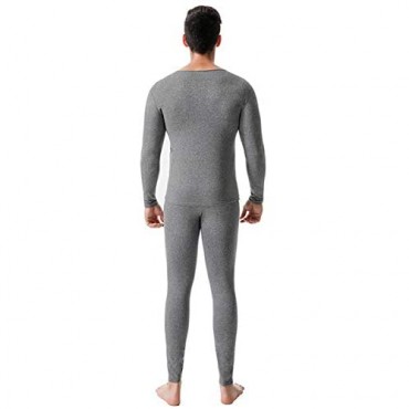 FEOYA 2 Pack Men's Thermal Underwear Sets Ultra Soft Long Johns Set Fleece Lined Base Layer for Men