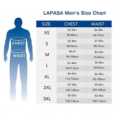 LAPASA Men's Thermal Underwear Long John Set Waffle Knit Base Layer Top and Bottom M60