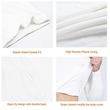 Mens Thermal Underwear Fleece Lined Basic Long John Set Ultra Soft