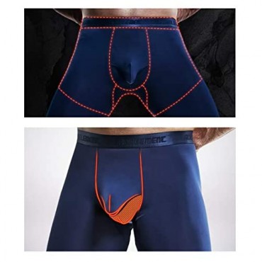 Ouruikia Men's Thermal Underwear Thermal Bottoms Long Johns Bottoms Thermal Pants 2 In 1 Underwear