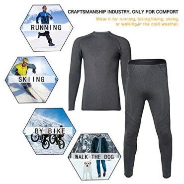 TAKIYA Thermal Underwear for Men Compression Winter Base Layer Warm Top Bottom Sets Ultra Soft Gear Sport Long Johns Set