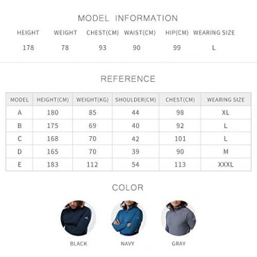 TAKODA Men's Thermal Underwear Shirt Base Layer Fleece Lined 1/4 Zip Top