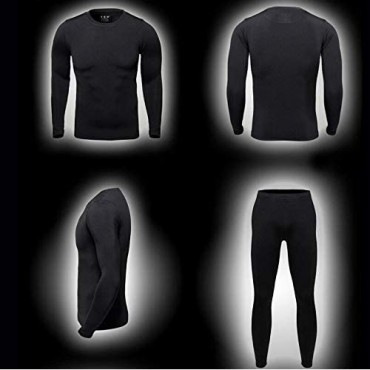 Therma Ultra-Soft Tagless Thermal Underwear - Mens Long Johns Set Base Layer Fleece Lined
