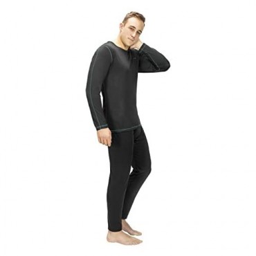 Thermal Underwear for Men (Thermal Long Johns) Sleeve Shirt & Pants Set Base Layer w/Leggings Bottoms Ski/Extreme Cold