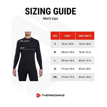 Thermowave Warm Merino Wool Base Layer Mens Crew Neck - Thermo Shirts