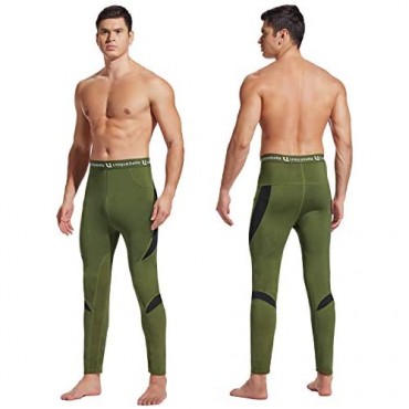 UNIQUEBELLA Men's Thermal Underwear Sets Top & Long Johns Fleece Sweat Quick Drying Thermo Base Layer