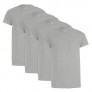 4 Pack of Mens Pocket Crew Neck T-Shirts  Athletic Gray Heather