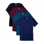 Bolter 4 Pack Men's Everyday Cotton Blend V Neck Short Sleeve T Shirt