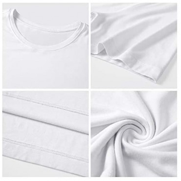 COLORFULLEAF Men's Crew Neck Undershirts Bamboo Short Sleeve Tees Slim-fit T-Shirts 3-Pack