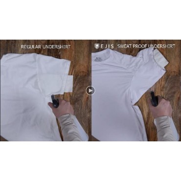 Ejis Sweat Defense Undershirt | V Neck | Underarm Sweat Proof Micro Modal