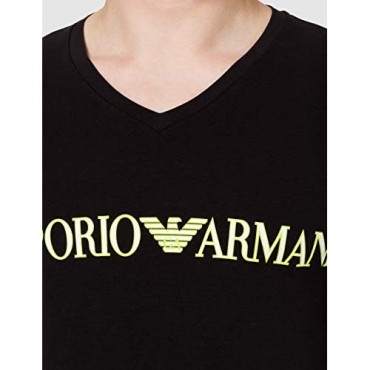 Emporio Armani Men's Megalogo V-Neck T-Shirt