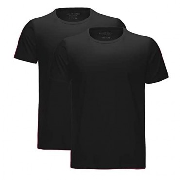 GINOTTIMO Mens Plain Crew Neck T-Shirt Slim-Fit Short-Sleeve Shirts for Men Cotton