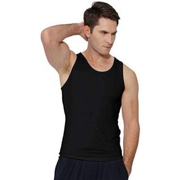 GYS Men's Soft Bamboo Tank Top Sleeveless Loungewear Comfy Undershirt
