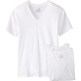 Hanes 3-Pack V-Neck T-Shirt 777 S/P White