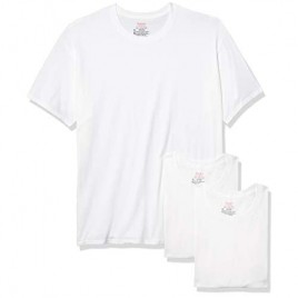 Hanes Men's Tagless Stretch White Crewneck T-Shirts 3 Pack