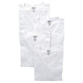 IZOD Men's 100% Cotton V-Neck T-Shirt - 4 Pack 00CPT11