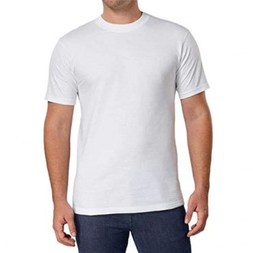 Kirkland Signature Men's Crew Neck Tee 100% Combed Heavyweight Cotton T-Shirts (Pack of 6)