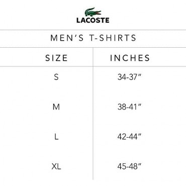 Lacoste Men's Slim Fit Cotton Crew Neck Tee 3 Pk