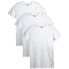 Lucky Brand Men's Undershirt – 100% Cotton Slim Fit Crew Neck Short Sleeve T-Shirt (3 Pack)