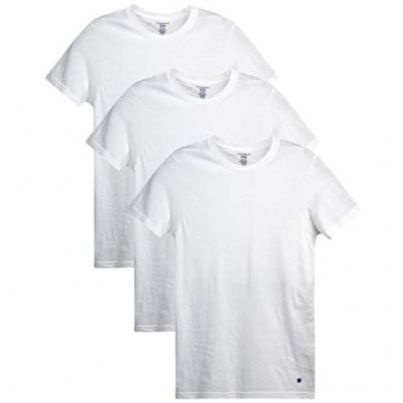 Lucky Brand Men's Undershirt – 100% Cotton Slim Fit Crew Neck Short Sleeve T-Shirt (3 Pack)
