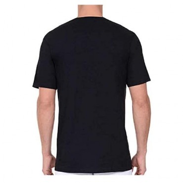 Nautica T-Shirt Tagless Crew Neck Stretch Super Soft Cotton Classic Fit with Logo 3 Pair
