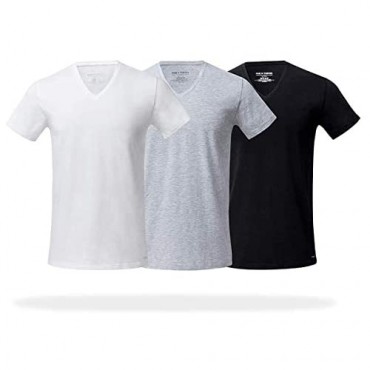 Pair of Thieves Slim Fit V-Neck T-Shirts for Men 3 Pack  Tagless Super Soft Men’s Tshirts AMZ Exclusive